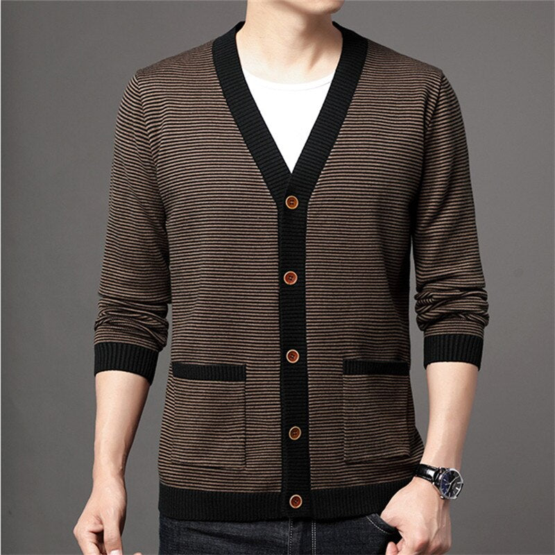 Men's Zipper Cardigan Sweater