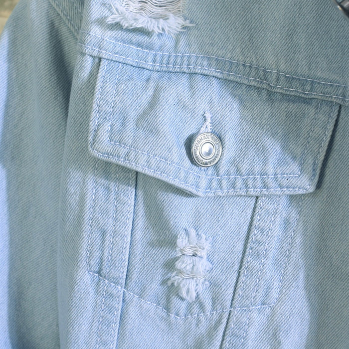 Men's Blue Loose Jeans Jacket