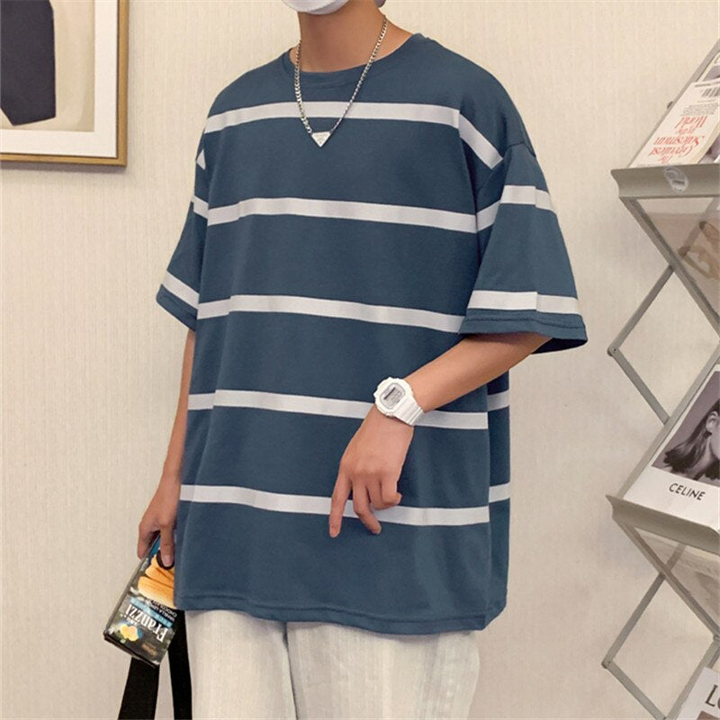 Cotton Striped T-Shirt For Men's