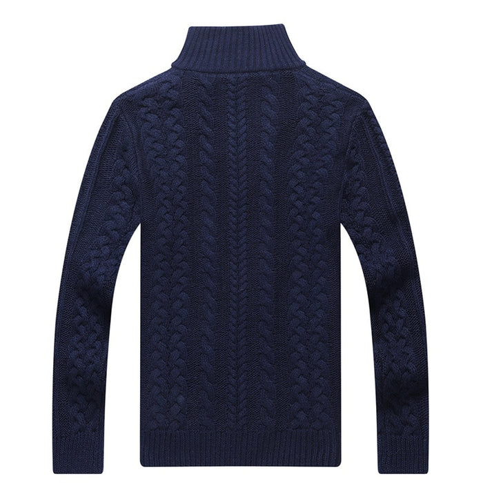 Men's Half Zipper Knitted Thick Pullover