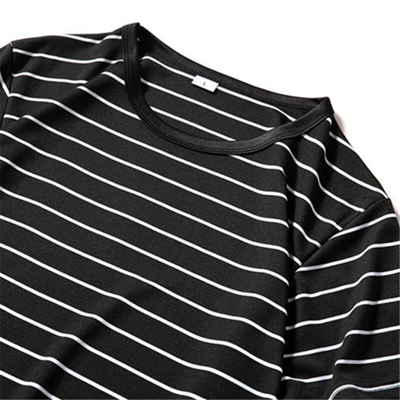 Casual Stripe Short Sleeved T-Shirt For Men