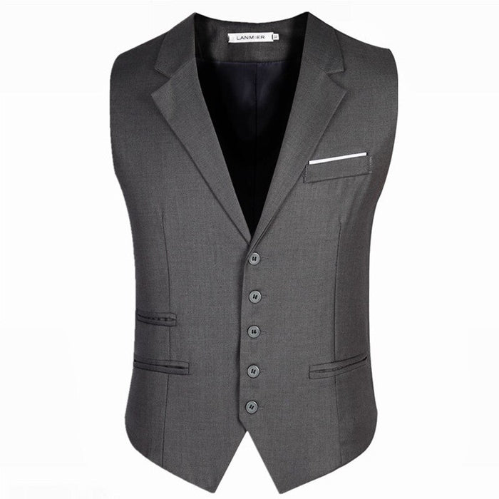 Men's Slim Fit Sleeveless Waistcoat Blazer