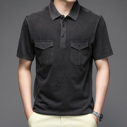 Men's Retro Style Cotton Pocketed T-Shirt