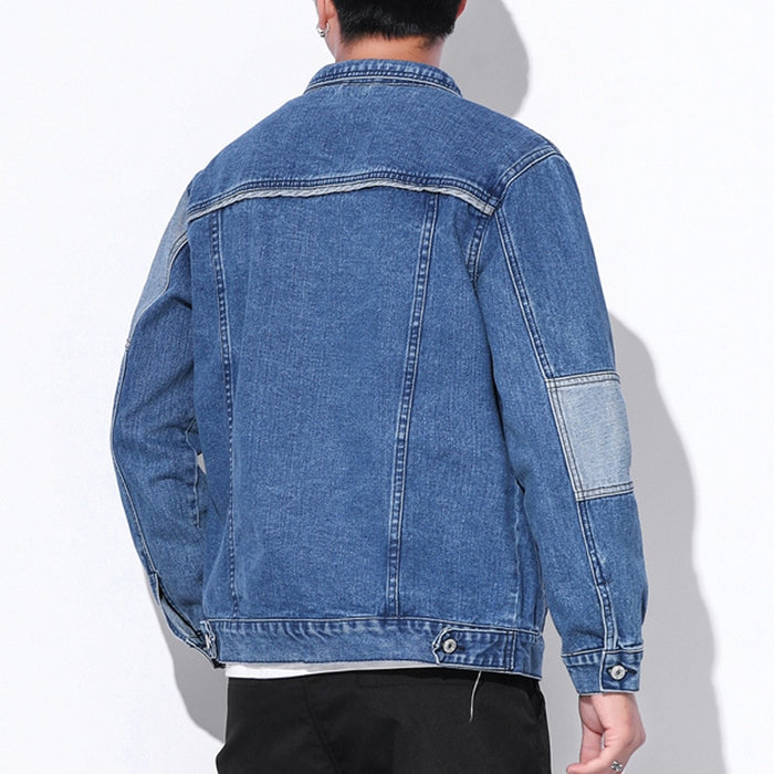 Men's Solid Blue Demin Jacket