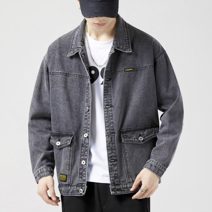 Men's Casual Big Pockets Denim Jacket