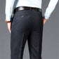 Men's Solid High Waist Formal Trouser