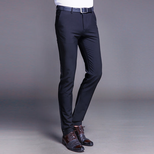 Men's Solid Formal Cotton Trousers