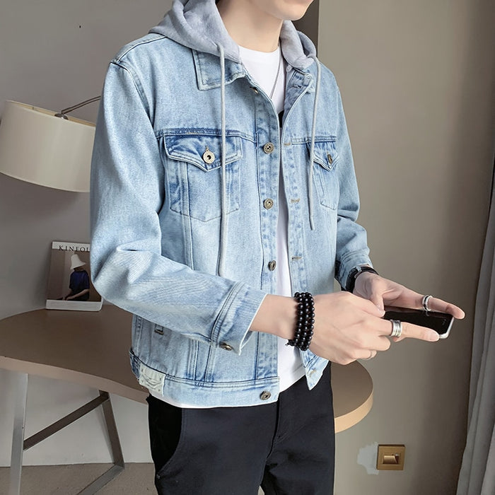 Men's Causal Streetwear Hooded Jacket