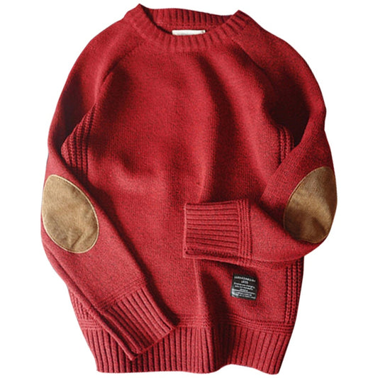 Men's O-Neck Solid Pullover Sweater