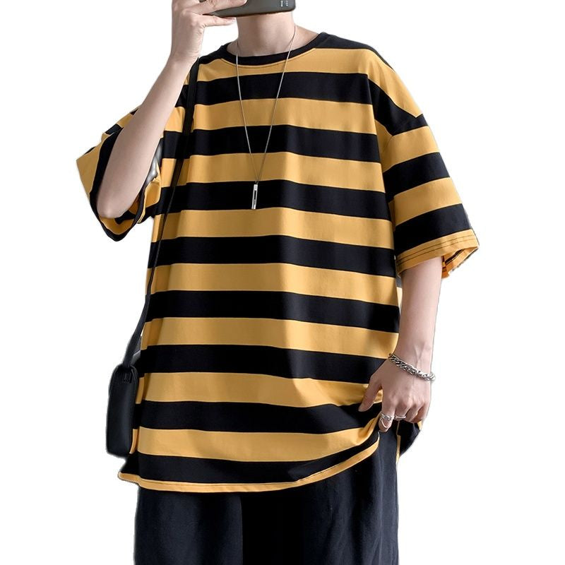 Casual Striped Oversized T-Shirt For Men