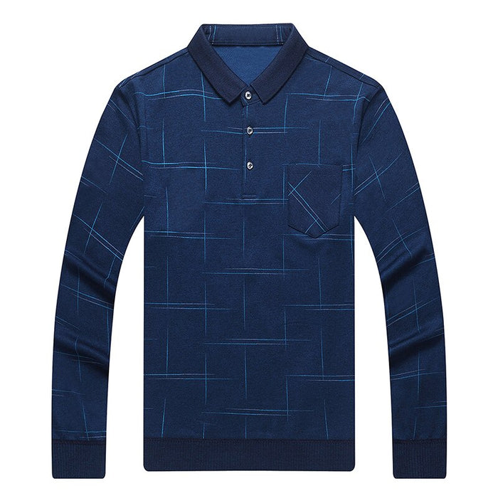 Men's Causal Turn Down Collar T-Shirt