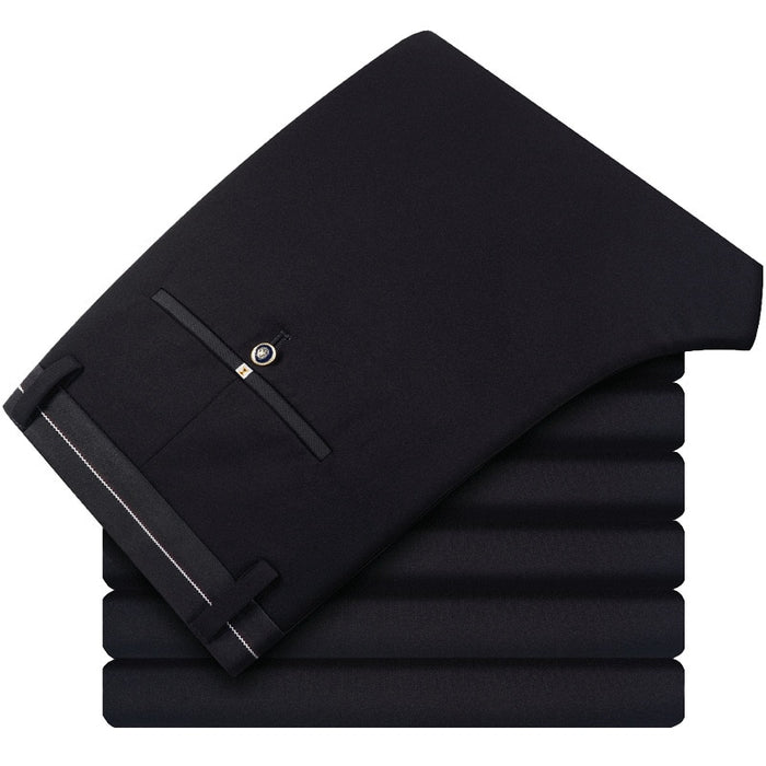 Men's Solid Casual Slim Fit Formal Trouser