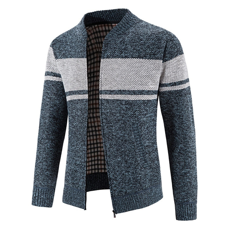 Men's Casual Striped Cardigan Jacket