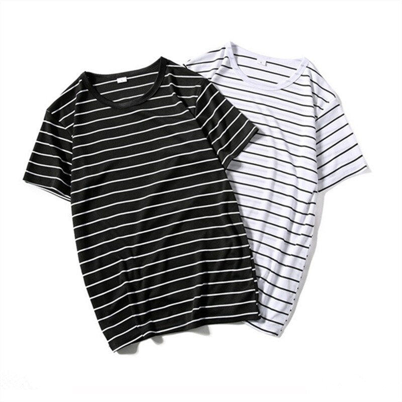 Casual Stripe Short Sleeved T-Shirt For Men