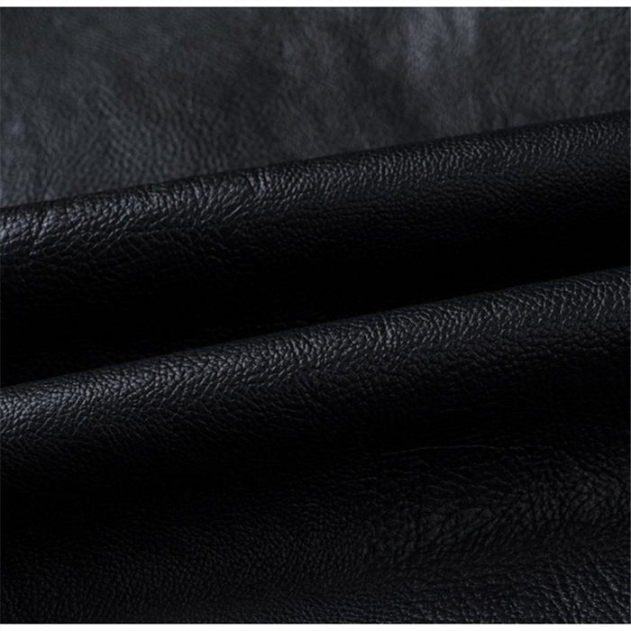 Men's Casual Stand Collar Leather Jacket