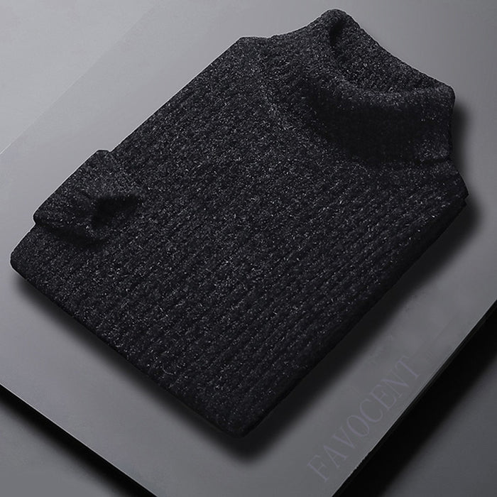 Men's Knitted Turtle Neck Pullover Sweater