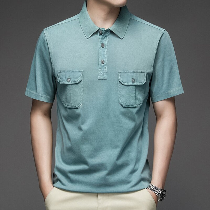 Men's Retro Style Cotton Pocketed T-Shirt