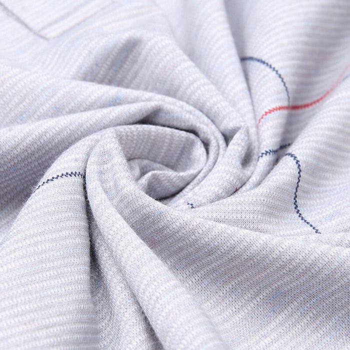 Men's Patterned Turn Down Collar Polo Shirt