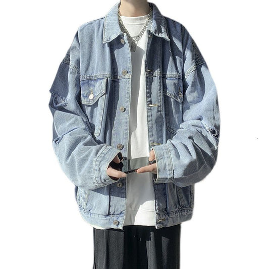 Men's Loose Fit Casual Denim Jacket