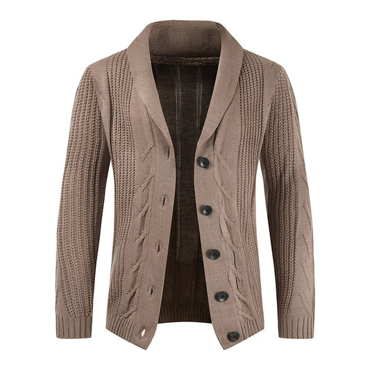 Men's Casual Single Breasted Solid Cardigan