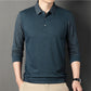 Men's Patchwork Casual Striped Polo Shirt