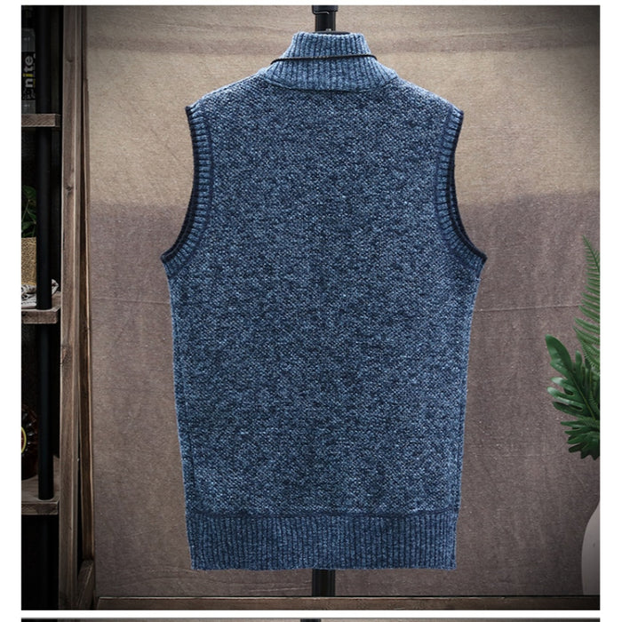 Men's Sleeveless Single Breasted Knitted Cardigan