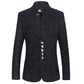 Men's Solid Long Sleeve Single Breasted Blazer