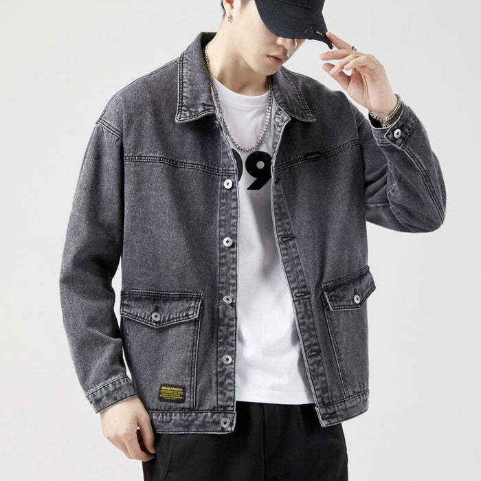 Men's Casual Big Pockets Denim Jacket