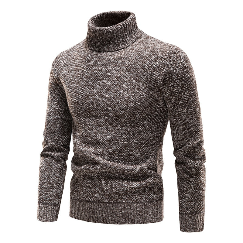 Men's Solid Slim Knitted Pullover Sweater