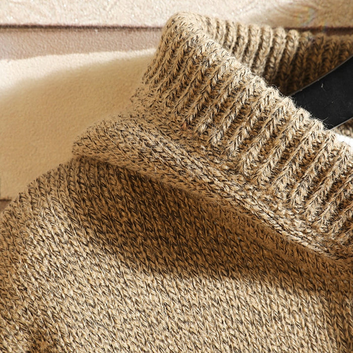 Men's Knitted Hooded Pullover Sweater