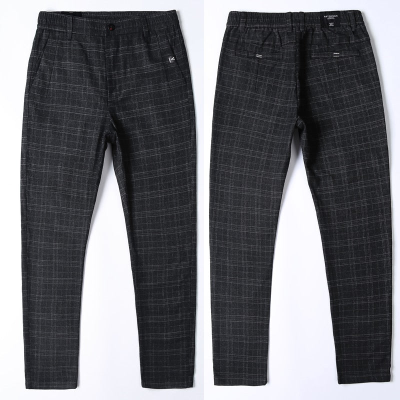 Men's Casual Slim Fit Dark Grey Classic Trouser