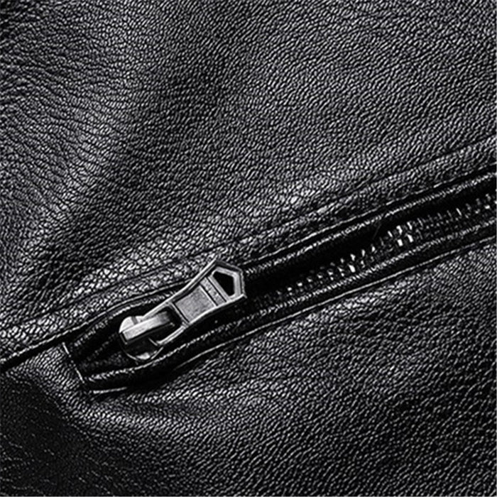 Men's Casual Patchwork Leather Jacket
