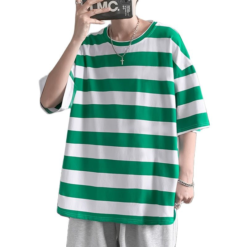 Casual Striped Oversized T-Shirt For Men