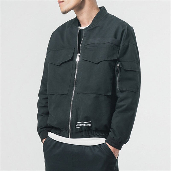 Men's Casual Solid Bomber Jacket