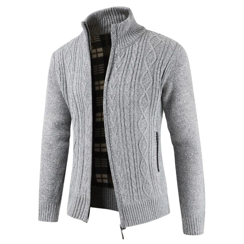 Men's Patterned Knitted Cardigan Jacket