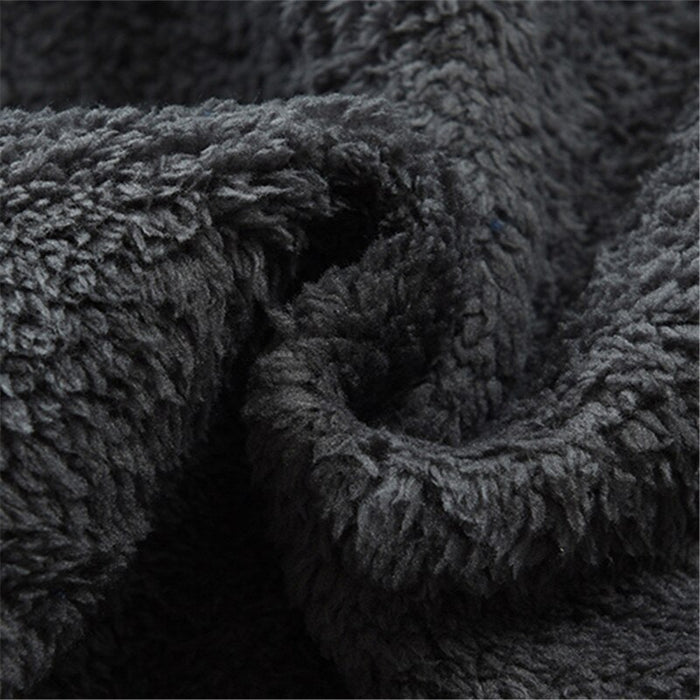 Men's Hooded Fleece Knitted Cardigan