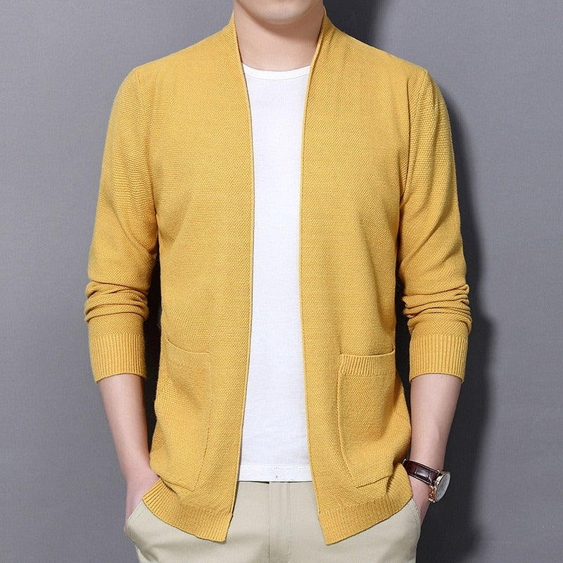 Men's V Neck Casual Knitted Cardigan