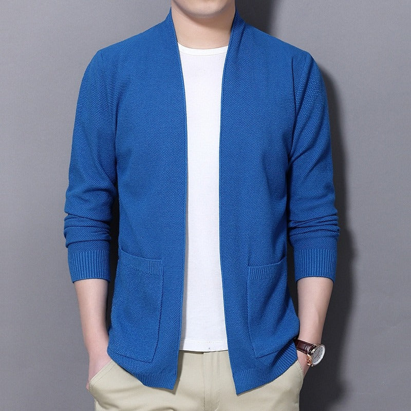 Men's V Neck Casual Knitted Cardigan