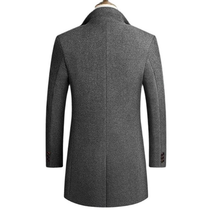 Men's Solid Winter Warm Long Coat
