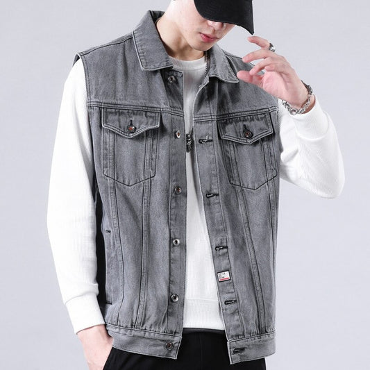 Men's Sleeveless Denim Vest