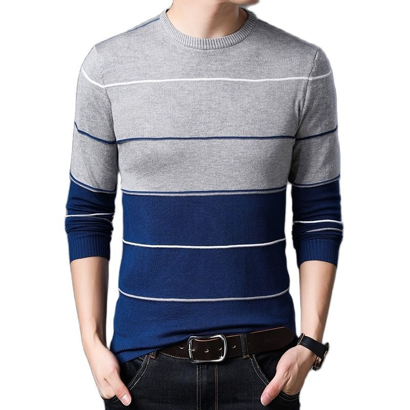 Men's O Neck Knitted Slim Fit Pullover