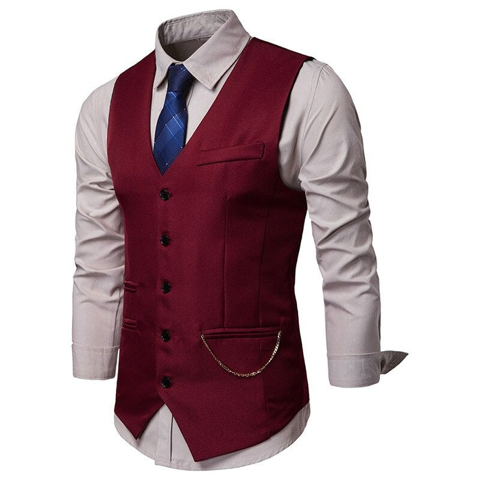 Men's Causal Retro Slim Fit Formal Vests