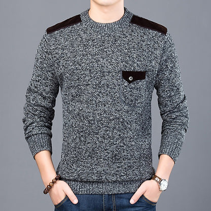 Men's O Neck Casual Patchwork Pullover