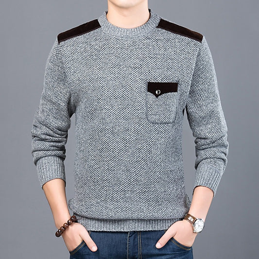 Men's O Neck Casual Patchwork Pullover