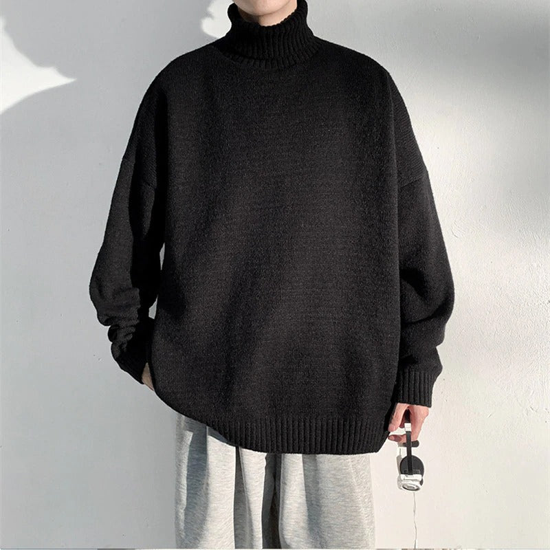 Men's Knitted Turtleneck Plus Size Pullover