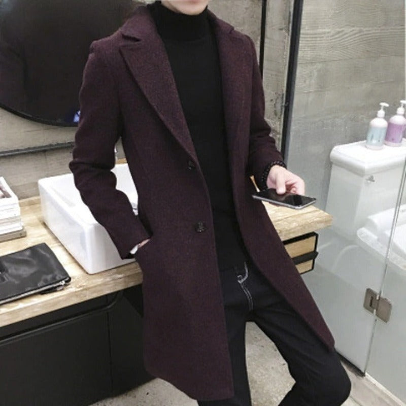 Men's Thick Fashion Warm Long Coat