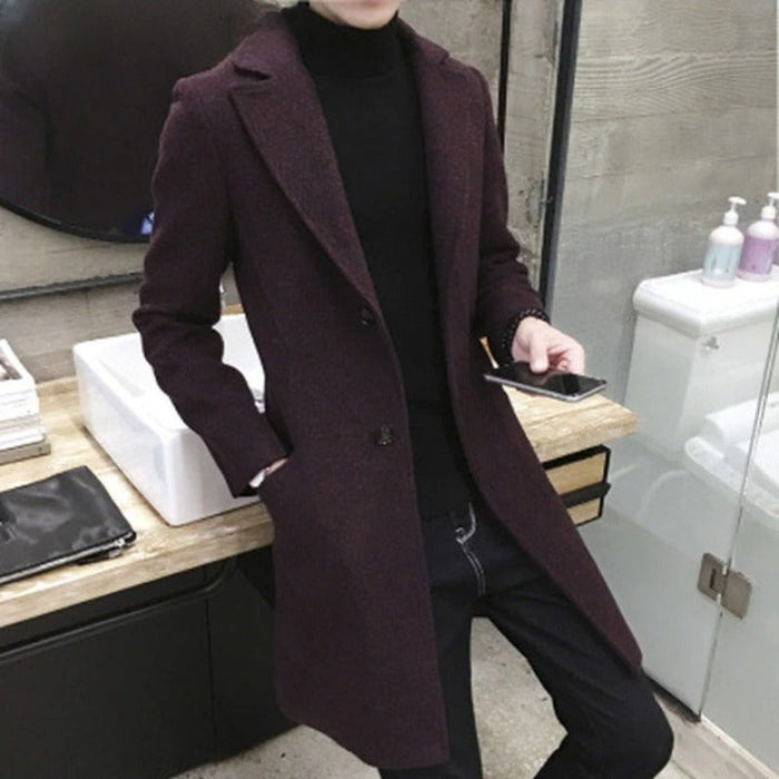 Men's Thick Fashion Warm Long Coat