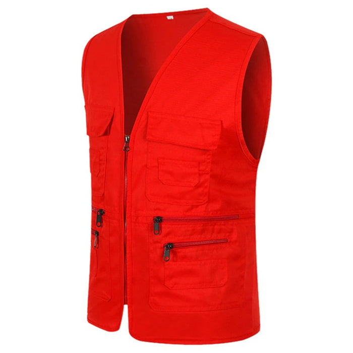 Men's Casual Sleeveless Multi Pocket Cargo Vest