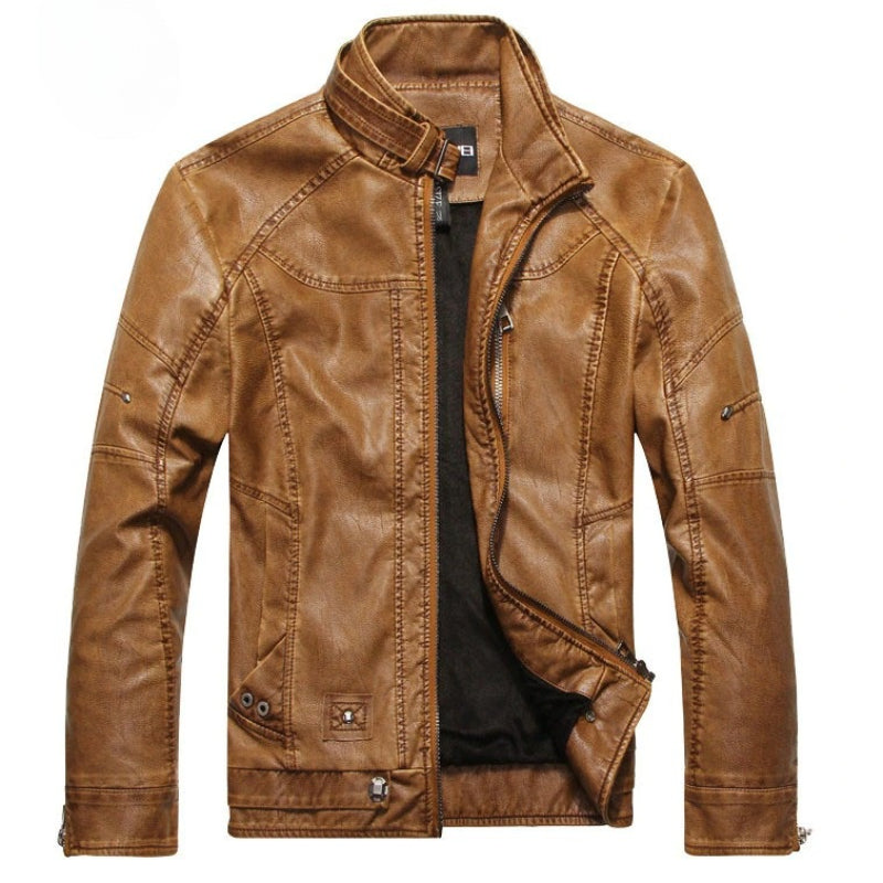 Men's Motorcycle Leather Jacket Coats