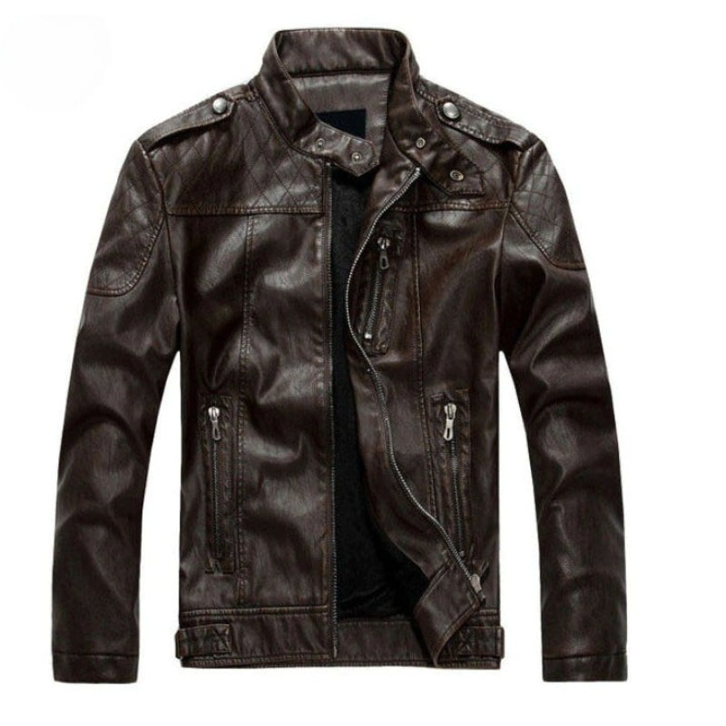 Men's Motorcycle Leather Jacket Coats